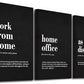Framed Office Decor Canvas Wall Art Positive Quote - Office Black Large Wall Art, Quotes Poster, Positive Motivational Artwork Set of 3 Prints, Inspirational Wall Art Painting