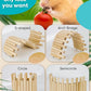 2PCS Wooden Hamster Fence, Bridge Cage Decor, Wooden Hamster Accessory 11.8in（3.93in High）