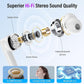 Wireless Earbuds, Bluetooth 5.4 Headphones with Multifunctional Touch Screen, 48H Bass Stereo Ear Buds with ANC/ENC Noise Cancelling/Transparency Mode, IPX7 Earphones with 5 EQ Modes, White