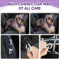 Lukovee Dog Seat Belt for Car, Adjustable Dog Car Harness for Large Medium Small Dogs, Soft Padded & Breathable Mesh Dog Seatbelt with Car Strap and Carabiner(Purple Double Clip,XX-Small)