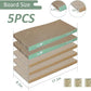 MECOOL Cat Scratching Board，5PC Cat Scratch Pad with Box，Reversible Corrugated Cat Scratcher Cardboard and Lounge Bed for Indoor Cats, Catnip