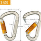 SOB Auto Locking Climbing Carabiner Clips,Heavy Duty Asymmetrical Carabiner Connector Used for Rappelling Gear Rescue Outdoor Projects Dog Leash