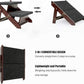 MEWANG Wooden Pet Stairs/Pet Steps - 2-in-1 Foldable Stairs & Ramp for Beds and Cars - Portable Dog/Cat Ladder Up to 110 Pounds