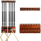 Wall Mount Pool Stick Holder - Billiards Pool Cue Rack Hardwood Pool Cue Set Holder for 8 Cues Sticks Storage Pool Table Accessories Equipment Organizer
