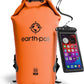 Earth Pak Waterproof Dry Bag - Roll Top Waterproof Backpack Sack Keeps Gear Dry for Kayak with Waterproof Phone Case