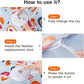 Potaroma Hide and Seek Interactive Cat Toys, Moving Concealed Wand Feather, Automatic Chargeable Indoor Kitten Exercise Kicker, Mouse Squeaky, Floral Cover