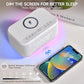 Alarm Clock Speaker Wireless Charger, Digital Alarm Clocks Bedrooms Bluetooth, Alarm Clock Dimmable Light Bedrooms Dual Alarm Snooze Dimmer 12 24H RGB Night Light Bluetooth USB AUX, White