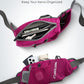 WATERFLY Fanny Pack Waist Bag: Hiking Water Bottle Holder with Strap Waist Pack for Women Men Hydration Hip Packs for Running Walking Traveling-Rose Red