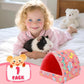 UPINS Guinea Pig Bed, Guinea Pig Hideout Washable Small Animal House Cage Accessories for Dwarf Rabbits Chinchillas Hamsters Hedgehogs Ferrets Bearded Dragons and Rats