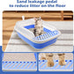 High Sided Cat Litter Box, Anti-Splashing Low Entry Cats Litter Pan with Scoop Collapsible Foldable Shallow Kitten Potty Toilet Waterproof Cat Travel Litterbox Semi-Enclosed Easy Clean(Blue)