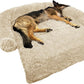 Calming Dog Bed Fluffy Plush Dog Mat for Furniture Protector with Removable Washable Cover for Large Medium Small Dogs and Cats (Large, Beige)