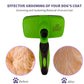 Tubby Potato™ Self Cleaning Slicker Brush - Deshedding Brush for Long and Short Haired Pets. Comfortable and Safe for Senitive Skin. Great for Dogs, Cats, and other Small Animals- Green
