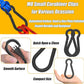30PCS 3" Black Heavy Duty Spring Snap Hook, M8 5/16" Galvanized Steel Snap Hook Carabiner Quick Link Carabiner Clip, 500LBS Holding Capacity Quick Link Keychain for Swing Hammock Gym Outdoor