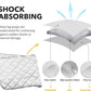 Harrison Howard Medicine-Retaining Shock-Absorbing Pressure Sores Prevention Quilted Leg Wraps for Horse Set of 4-White L