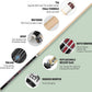 58" 2-Piece Maple Pool Cue, 18oz-21oz ??Professional Billiard Stick with Leather Case, Ideal for Home, Bar Games, and Tournaments