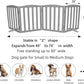 ZJSF Foldable Freestanding Indoor Dog Gate for House Wood Long Pet Gates Dog Fence for Stairs Puppy Gates for Hallways, Puppy Gate,Support Feet Included, Grey, 24 "Height-4 Panels