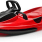 Snow Sled for Kids, Adults - Toboggan Sled, Easy Turning Steering Wheel, Anti-Slip Seat, Pull Up Brake, Durable Plastic Sled, Lightweight, Snow Sleds, Age 3+ 260 lbs