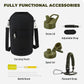COKTIK 128 oz Insulated Water Bottle, Triple Wall Stainless Steel Flask, Keeps Drinks Cold for 48 Hrs Leak-Proof & BPA-Free Half Gallon Jug with Paracord Handle, Straw & Spout Lids(Army Green)