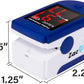 Zacurate FSA/HSA Eligible 500CL Fingertip Pulse Oximeter Blood Oxygen Saturation Monitor with Batteries and Lanyard Included (Sapphire Blue)