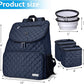 BAGLHER Dog Travel Bag,Airline Approved Pet Supplies Backpack, Dog Travel Backpack with 2 Silicone Collapsible Bowls and 2 Food Baskets.