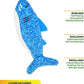 ZOOMIE Shark Kicker - Refillable Catnip Toy + Catnip | High Potency Hand Harvested Fresh | Soft Plush for Engaging Play