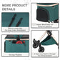MoNiBloom 3 in 1 Pet Stroller with Adjustable Handle, Jogging Stroller w/Detachable Carrier & Lightweight Aluminum Frame for Dogs Cats, Hunter Green