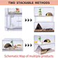 【No Assembly】 Reptile Tank Enclosure with Magnetic Button.12" * 8" * 6" Thicken Snake Enclosure Cage,Batch Stackable Reptile Breeding Tank for Insect,Fish,Tarantula,Hermit Crab,Jumping Spider