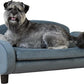 Paws & Purrs Cat Sofa Bed, Pet Couch for Indoor Cats Elevated Cat Beds with Removable Washable Mattress Cover for Kitten, Puppy or Small Animal- 31.5" Wide, Cornflower