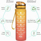 Enerbone Water Bottle, Leakproof BPA & Toxic Free, Motivational Water Bottle with Times to Drink and Straw, Fitness Sports Water Bottle with Strap for Office, Gym, Outdoor Sports