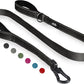 TwoEar 6FT 1IN Strong Black Dog Leash with 2 Padded Handles, Traffic Handle Extra Control, Comfortable Soft Dual Handle, Auto Lock Hook, Reflective Walking Lead for Small Medium and Large Dogs