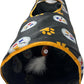 NFL Pittsburgh Steelers Cat Tunnel Tube Toy with Plush Football Catnip and Feathers Collapsible Tunnel for Cats to Play, Peek and Hide, Sporty & Fun Cat Tunnel Toy with Team Logo All-Over Design!