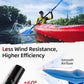 Abahub Adjustable Kayak Paddle 210-230 cm/ 230-250 cm Floating Kayaking Oars Boating Oars Canoeing Oars Black