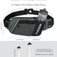 WATERFLY Fanny Pack Waist Bag: Hiking Water Bottle Holder with Strap Waist Pack for Women Men Hydration Hip Packs for Running Walking Traveling-Black & Gray