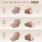 EHEYCIGA Dog Stairs for Small Dogs 13.5" H, 3-Step Dog Steps for Couch Sofa and Chair, Pet Steps for Medium Cats, Non-Slip Balanced Pet Ramp Indoor, Pink