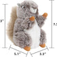 DODODOLA Dog Toys Plush Squirrel Stuffed Animals Chew Toy Soft Squeaky Gift for Small Medium Big Large Dogs Pet