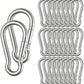 Stainless Steel Spring Snap Hook Carabiner M6 M8 M10 Heavy Duty Carabiner Clip Spring Clips Keychain 5/16 Inch Quick Links for Backpack, Hammocks, Camping, Swing(16/30/10PCS)