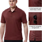 TBMPOY Men's Polo Shirts with Pocket Short Sleeve Quick Dry Casual Sports Outdoor Golf Shirt