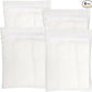 4-Piece White Large Durable Organic Cotton Mesh Laundry Bags with Sturdy Zippers and Breathable Mesh are Delicate Laundry Bags for Underwear, Clothes, Pants and Socks