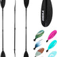 Adjustable Kayak Paddle with Carbon Shaft and PP Blade Available in 220-230/220-240/230-250cm Floating Lightweight Kayak Oars with Original Pattern