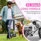 UPSKY 32'' Pooper Scooper for Large Small Dogs, Long Handle Dog Poop Scooper with Waste Bags, Portable Dog Poop Pick Up Tool, Folding Poop Scoop for Yard, Grass, Dirt, Gravel