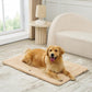 Made4Pets Dog Crate Pad Bed for Large Dogs, Washable & Reversible, Anti-Slip Kennel Mat for Cozy Sleeping, Soft Fluffy Dog Bed for Indoor & Outdoor Use, 41"x29", Khaki