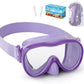 Kids Swim Goggles with Nose Cover, Anti-Leak Swim Mask with Elastic Fabric Strap, UV Protection Swimming Goggles for Kids