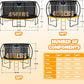 Trampoline 8FT 10FT 12FT 14FT 16FT, Outdoor Trampolines for Kids and Adults, Recreational Trampoline with Enclosure Net & Ladder, Round Trampoline ASTM Approved, 400/450LBS Weight Capacity