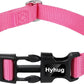 Hyhug Dog Collar with Quick Release Buckle, Nylon Adjustable Sturdy Cute Dog Collars for Large Dogs (Candy Pink, Large)