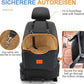Dog Car Seat for Small Dogs, Memory Foam Booster Dog Seat for Dogs up to 35 lbs, Elevated Pet Car Seat with Washable Removable Cover, Storage Pockets