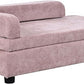 AFBKSS&BB Pet Sofa with Hidden Storage for Puppy and Cat,Linen Fabric Dog Sofa,Cat Couch with Wooden Frame (Pink)