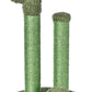 Amazon Basics Cat Scratcher - Indoor Cactus Triple Posts Cat & Kittens Scratching Post with Dangling Ball, Small (22.4"H) - Green