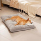 FUNNY FUZZY Washable Dog Bed,Reversible Plush Dog Crate Mat, Soft Fluffy Kennel Pad,Pet Sleeping Mattress for Large,Jumbo,Medium Sized Dogs Breeds,Indoor Cats,41.7" × 28.3", Light Grey