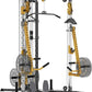 Power Rack with Dual Pulley System, Cable Crossover, LAT Pulldown, Bench Press & Squat Rack, Full Body Strength Training Cage for Home Gym