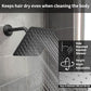Matte Black Shower System Set Temperature Display Push Button Shower Faucet with 12 inch and 8 inch Wall Mount Full Body Shower Head and Handheld Shower